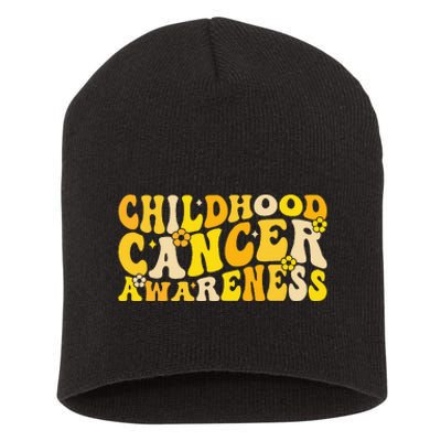 Childhood Cancer Awareness Rainbow Awareness Ribbon Short Acrylic Beanie