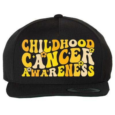 Childhood Cancer Awareness Rainbow Awareness Ribbon Wool Snapback Cap