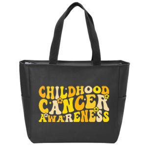 Childhood Cancer Awareness Rainbow Awareness Ribbon Zip Tote Bag