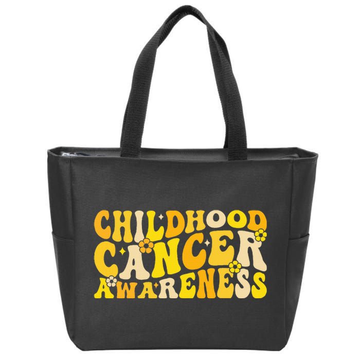 Childhood Cancer Awareness Rainbow Awareness Ribbon Zip Tote Bag