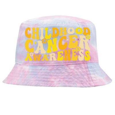 Childhood Cancer Awareness Rainbow Awareness Ribbon Tie-Dyed Bucket Hat