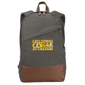 Childhood Cancer Awareness Rainbow Awareness Ribbon Cotton Canvas Backpack