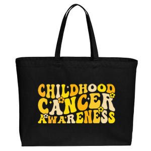 Childhood Cancer Awareness Rainbow Awareness Ribbon Cotton Canvas Jumbo Tote