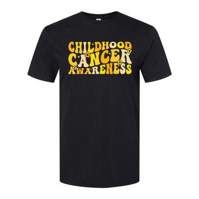 Childhood Cancer Awareness Rainbow Awareness Ribbon Softstyle CVC T-Shirt