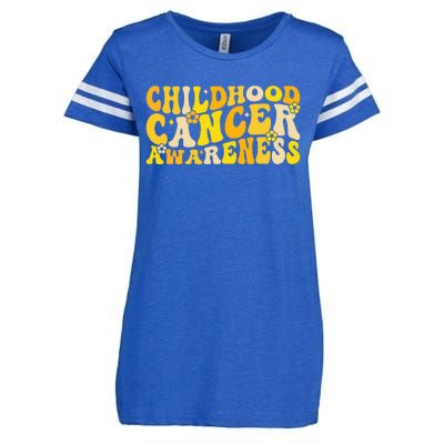 Childhood Cancer Awareness Rainbow Awareness Ribbon Enza Ladies Jersey Football T-Shirt