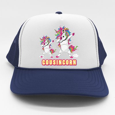 Cousincorn Cousin And Baby Unicorn Father Day Dad Papa Daddy Trucker Hat