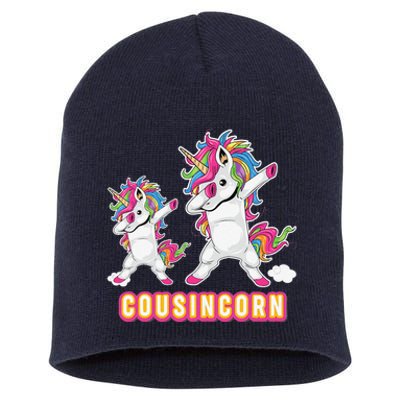 Cousincorn Cousin And Baby Unicorn Father Day Dad Papa Daddy Short Acrylic Beanie