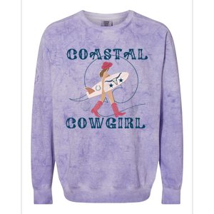 Coastal Cowgirl Aesthetic Cowgirl Surf Beach Cowgirl Outfit Colorblast Crewneck Sweatshirt