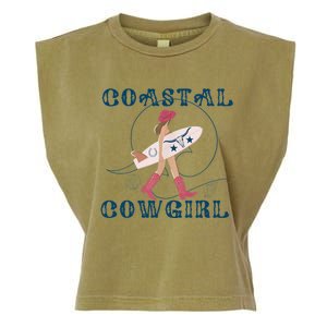 Coastal Cowgirl Aesthetic Cowgirl Surf Beach Cowgirl Outfit Garment-Dyed Women's Muscle Tee