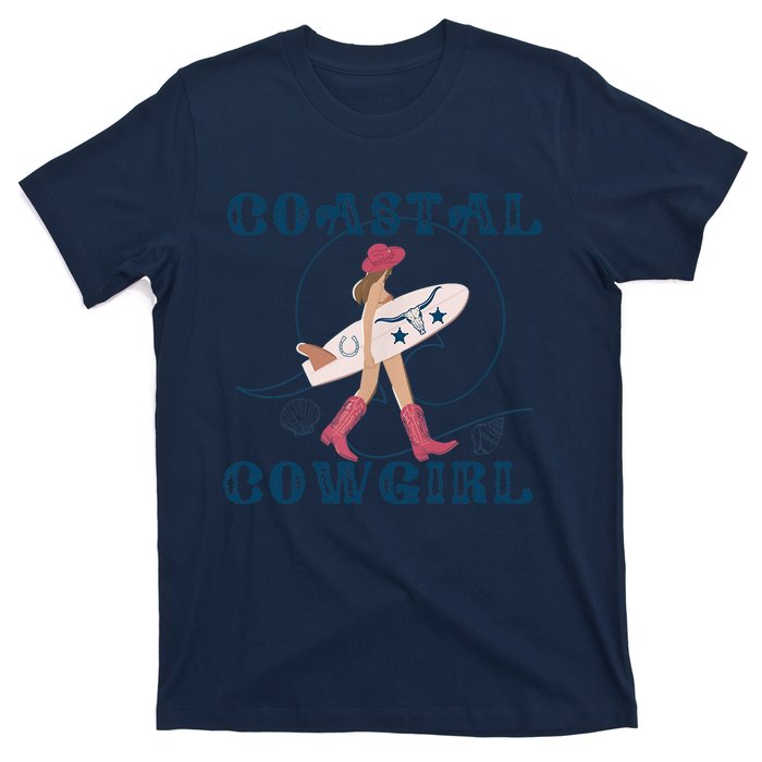 Coastal Cowgirl Aesthetic Cowgirl Surf Beach Cowgirl Outfit T-Shirt