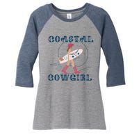 Coastal Cowgirl Aesthetic Cowgirl Surf Beach Cowgirl Outfit Women's Tri-Blend 3/4-Sleeve Raglan Shirt