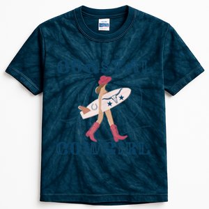 Coastal Cowgirl Aesthetic Cowgirl Surf Beach Cowgirl Outfit Kids Tie-Dye T-Shirt