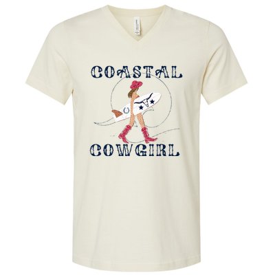 Coastal Cowgirl Aesthetic Cowgirl Surf Beach Cowgirls Outfit V-Neck T-Shirt