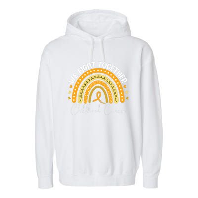 Childhood Cancer Awareness Gold Ribbon Garment-Dyed Fleece Hoodie