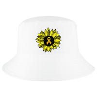 Childhood Cancer Awareness Yellow Sunflower Gold Ribbon Cool Comfort Performance Bucket Hat