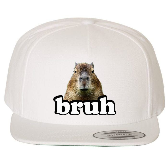 Capybara Wool Snapback Cap