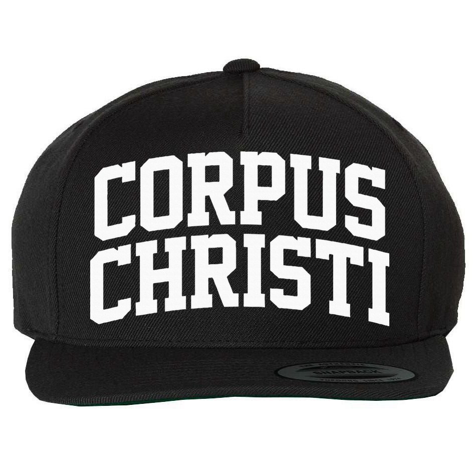 Corpus Christi Arch Vintage Retro College Athletic Sports Wool Snapback Cap