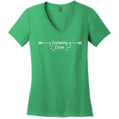 Camping Crew Arrow Women's V-Neck T-Shirt