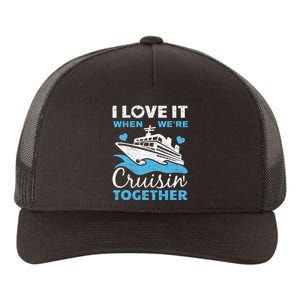 Cool Cruise Art Cruise Ship Couple Family Vacation Yupoong Adult 5-Panel Trucker Hat