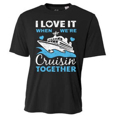 Cool Cruise Art Cruise Ship Couple Family Vacation Cooling Performance Crew T-Shirt