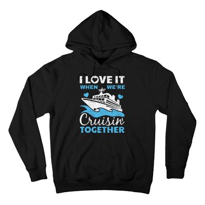 Cool Cruise Art Cruise Ship Couple Family Vacation Hoodie