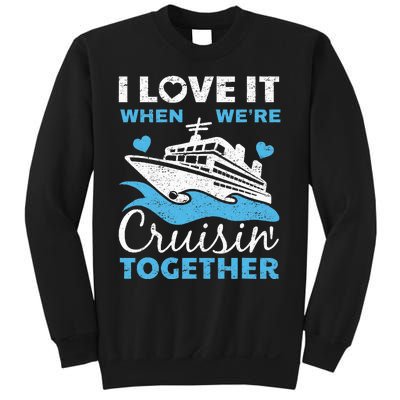 Cool Cruise Art Cruise Ship Couple Family Vacation Sweatshirt