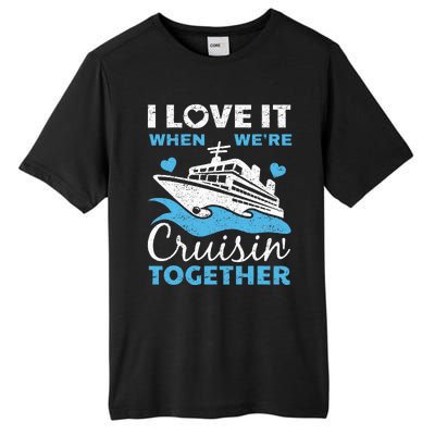 Cool Cruise Art Cruise Ship Couple Family Vacation Tall Fusion ChromaSoft Performance T-Shirt