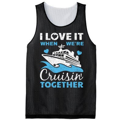 Cool Cruise Art Cruise Ship Couple Family Vacation Mesh Reversible Basketball Jersey Tank