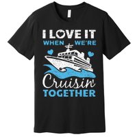 Cool Cruise Art Cruise Ship Couple Family Vacation Premium T-Shirt