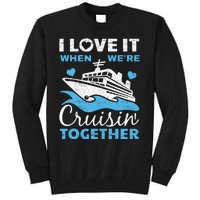 Cool Cruise Art Cruise Ship Couple Family Vacation Tall Sweatshirt