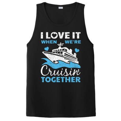 Cool Cruise Art Cruise Ship Couple Family Vacation PosiCharge Competitor Tank