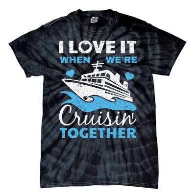 Cool Cruise Art Cruise Ship Couple Family Vacation Tie-Dye T-Shirt