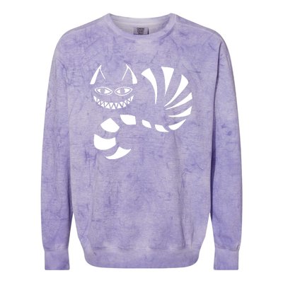 Cheshire Cat Alice In Wonderland Funny Colorblast Crewneck Sweatshirt