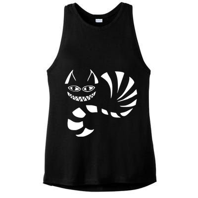 Cheshire Cat Alice In Wonderland Funny Ladies PosiCharge Tri-Blend Wicking Tank