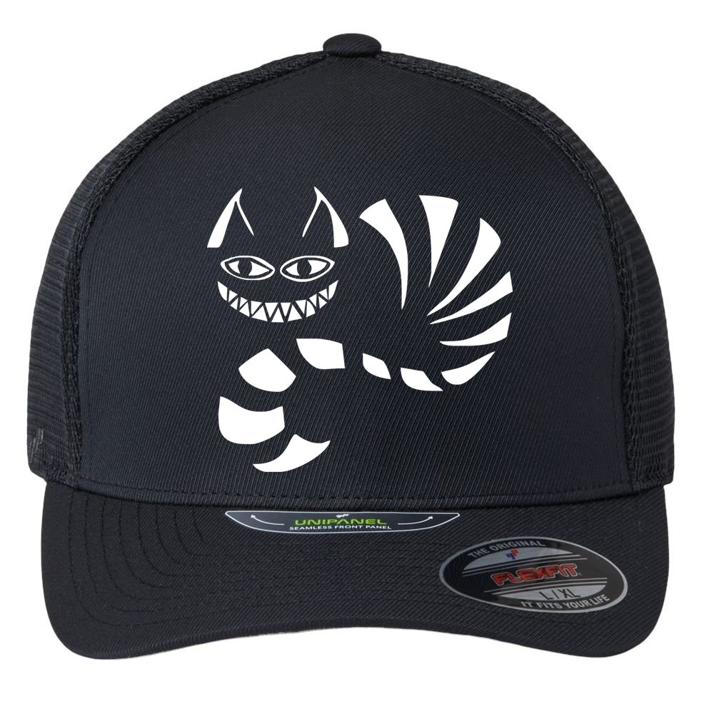 Cheshire Cat Alice In Wonderland Funny Flexfit Unipanel Trucker Cap