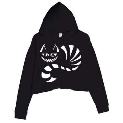 Cheshire Cat Alice In Wonderland Funny Crop Fleece Hoodie