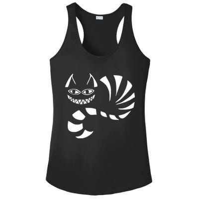 Cheshire Cat Alice In Wonderland Funny Ladies PosiCharge Competitor Racerback Tank