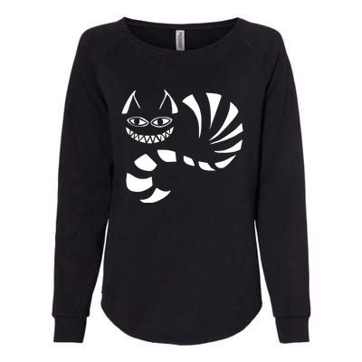 Cheshire Cat Alice In Wonderland Funny Womens California Wash Sweatshirt