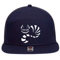 Cheshire Cat Alice In Wonderland Funny 7 Panel Mesh Trucker Snapback Hat
