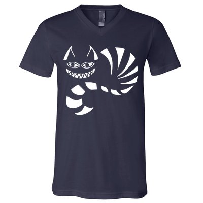 Cheshire Cat Alice In Wonderland Funny V-Neck T-Shirt