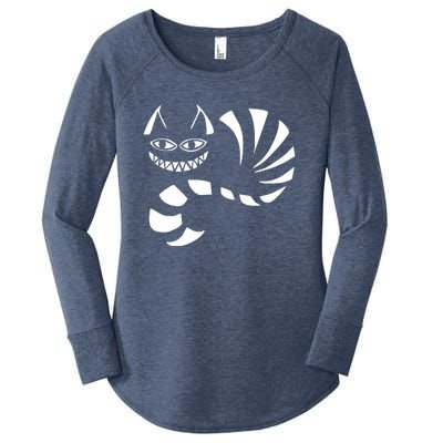 Cheshire Cat Alice In Wonderland Funny Women's Perfect Tri Tunic Long Sleeve Shirt