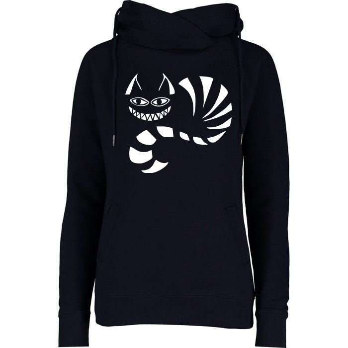 Cheshire Cat Alice In Wonderland Funny Womens Funnel Neck Pullover Hood