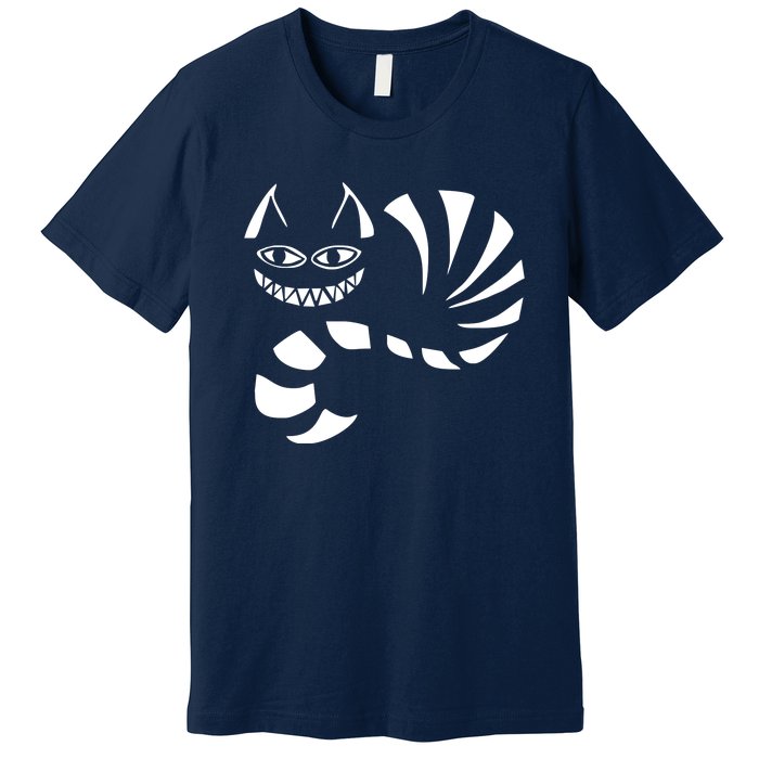 Cheshire Cat Alice In Wonderland Funny Premium T-Shirt