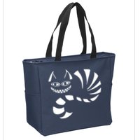 Cheshire Cat Alice In Wonderland Funny Zip Tote Bag