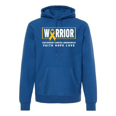 Childhood Cancer Awareness Meaningful Gift Great Gift Hood Cancer Warrior Gift Premium Hoodie