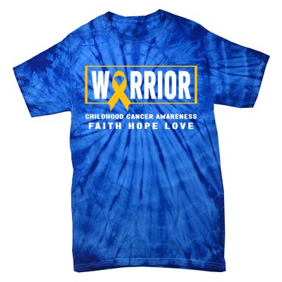 Childhood Cancer Awareness Meaningful Gift Great Gift Hood Cancer Warrior Gift Tie-Dye T-Shirt