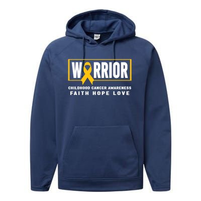 Childhood Cancer Awareness Meaningful Gift Great Gift Hood Cancer Warrior Gift Performance Fleece Hoodie