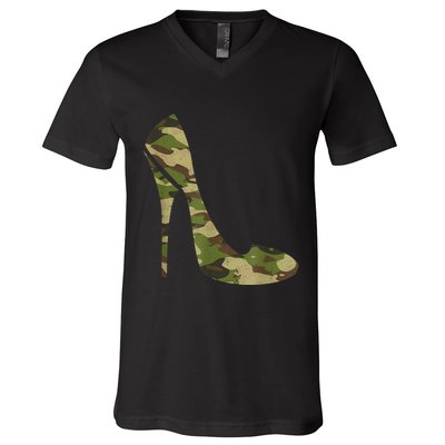 Cool Camouflage Art For Girl Camo Clothes Costume Camo V-Neck T-Shirt