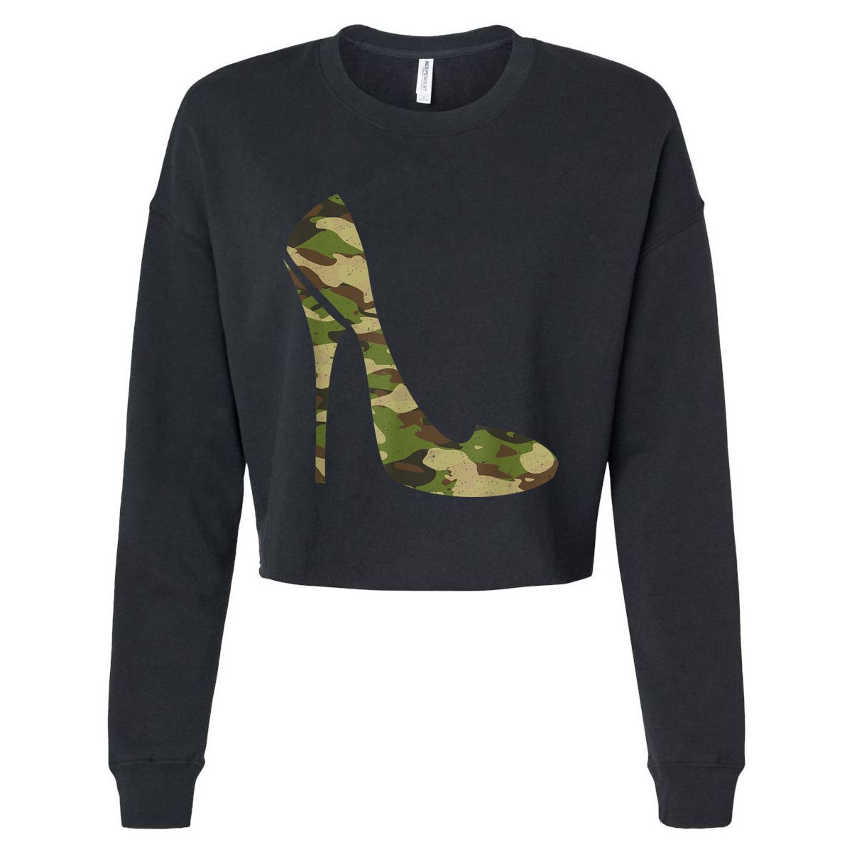 Cool Camouflage Art For Girl Camo Clothes Costume Camo Cropped Pullover Crew