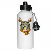 Christmas Crocodile Alligator Santa Clause Reindeer Xmas Aluminum Water Bottle